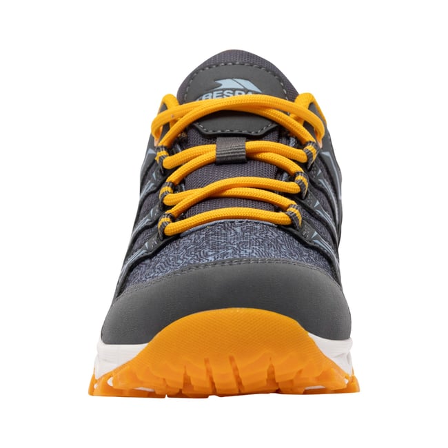 Baskets imperméables à lacets OTTIE gris foncé / jaune <span itemprop=