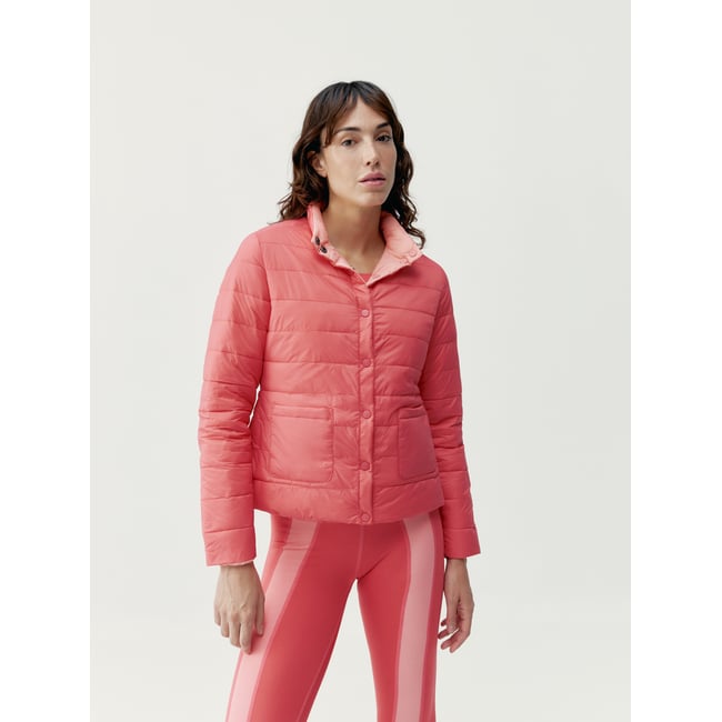 Veste de sport femme Lyra Réversible avec poches corail saumon <span itemprop=