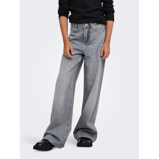 Jean À Jambe Large grise - light grey denim 1 <span itemprop=