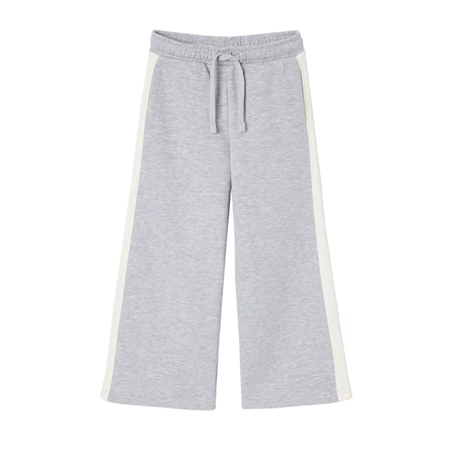 Pantalon jogging large gris chiné <span itemprop=
