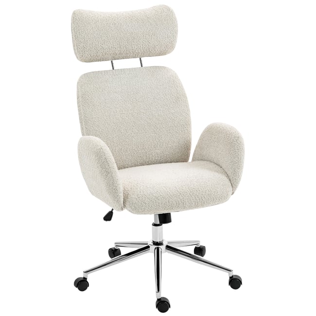 Chaise de bureau Polyester Gris clair Couleur gris clair <span itemprop=