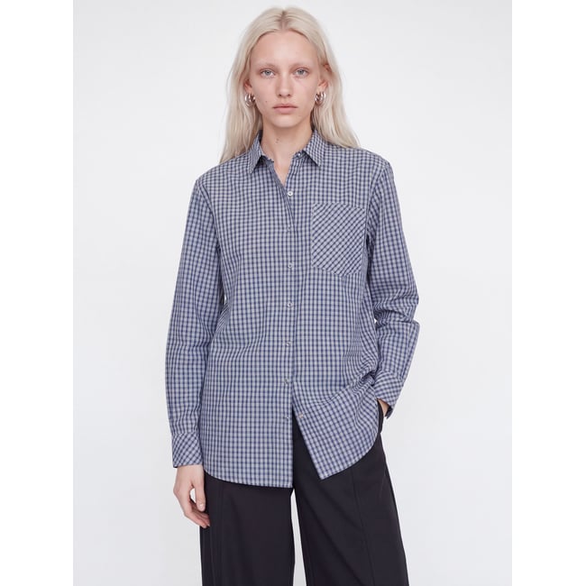 Chemise bleue - surf the web <span itemprop=