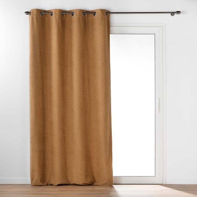 Rideau à Oeillets 140x260 Cm - Velours Cotelé Naturel - Douceur D'Intérieur - Facile à Installer Et Entretenir