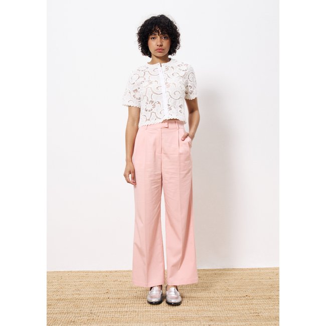 Chemise  en coton AELYA blanc <span itemprop=