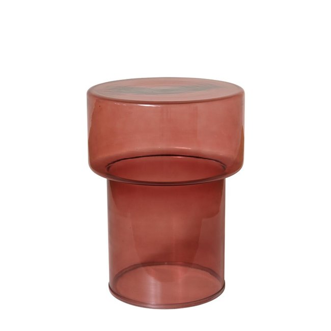 Table d'appoint en verre NÉO Couleur rouge <span itemprop=