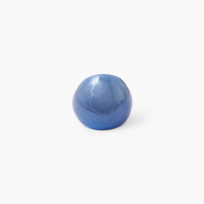 Grosse bague en verre bleu bleu <span itemprop=