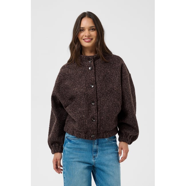 Manteau marron coffee bean melange <span itemprop=