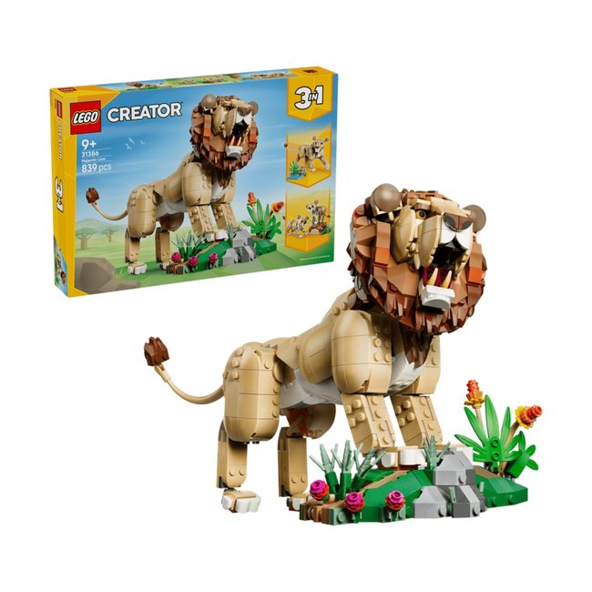 Creator 3 en 1 Animaux sauvages : le lion majestueux multicolore <span itemprop=