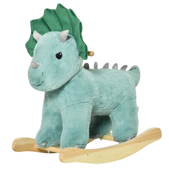 Jouet à bascule dinosaure effet sonore rugissement vert d'eau vert <span itemprop=