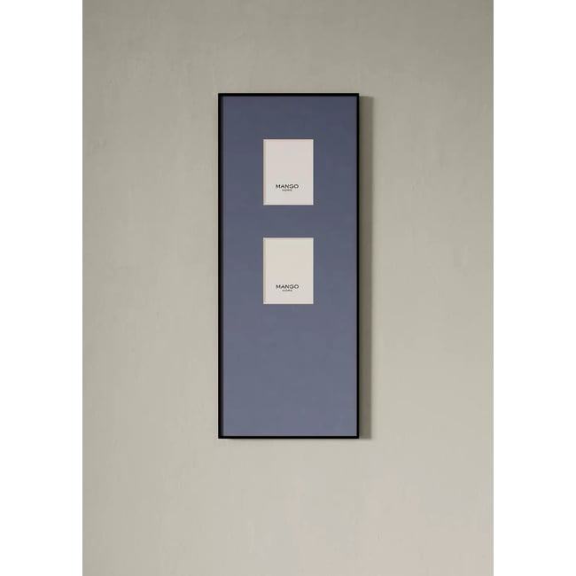 Cadre photo double en verre Couleur bleu <span itemprop=