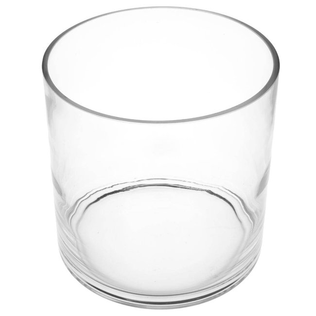 Vase cylindre large en verre Couleur transparent <span itemprop=