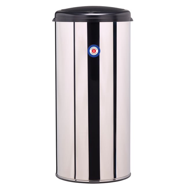 Poubelle Cuisine 45L Rossignol Handtouch - Ouverture Pression, Fabriquée En France, Acier Anti-UV