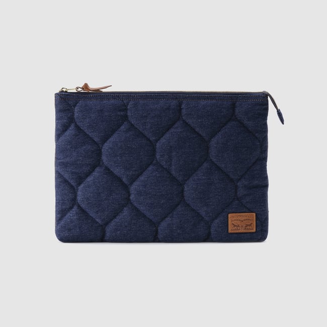 Pochette ordinateur Denim bleu - indigo rinse 2 <span itemprop=