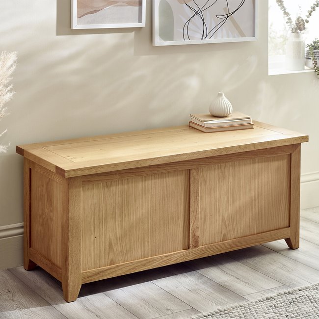Ellery Oak Storage Bench, oak, SO'HOME
