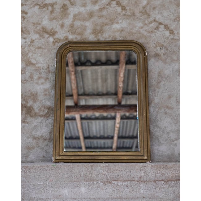 Miroir Louis Philippe Igor N°1169 - Bon état Couleur doré <span itemprop=
