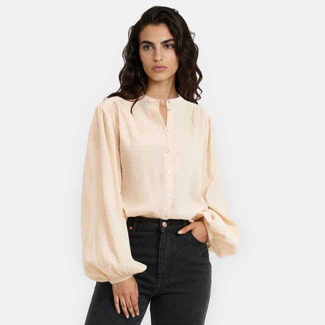 Chemise col mao, oversize, Signature LISE - LA REDOUTE COLLECTIONS