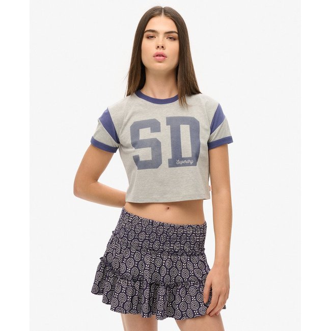 Mini-jupe en jersey à volants - SUPERDRY