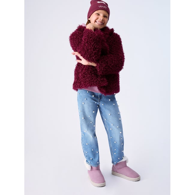 Pantalons ballon avec ornements denim bleu <span itemprop=