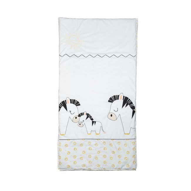 Edredon lit bébé en coton blanc <span itemprop=
