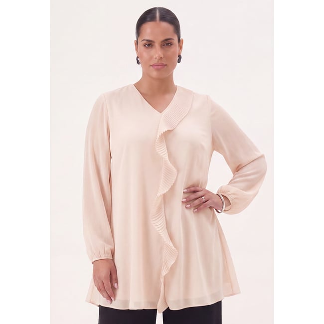 Tunique avec manches longues rose <span itemprop=