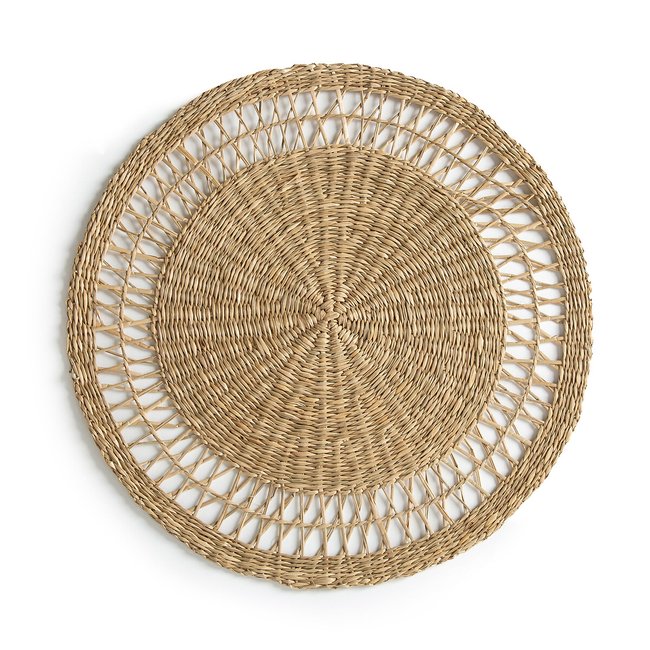 Set of 4 Nala Straw Placemats, natural, LA REDOUTE INTERIEURS