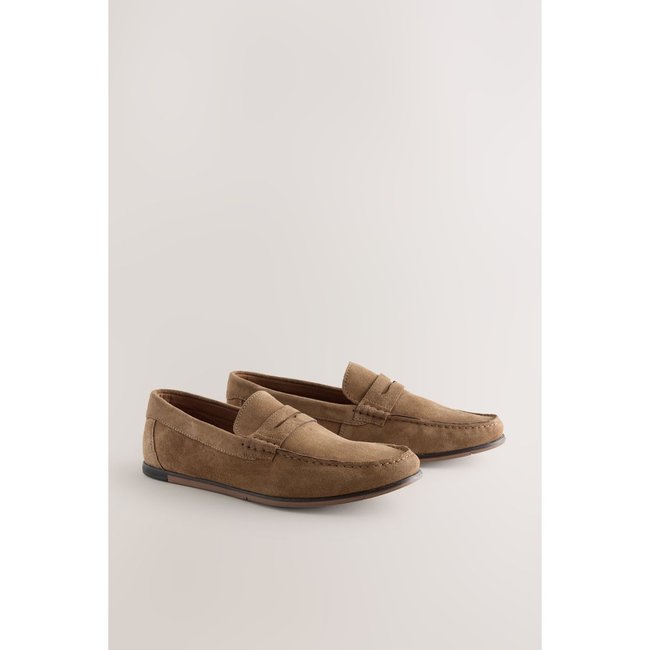 Mocassins en cuir naturel <span itemprop=