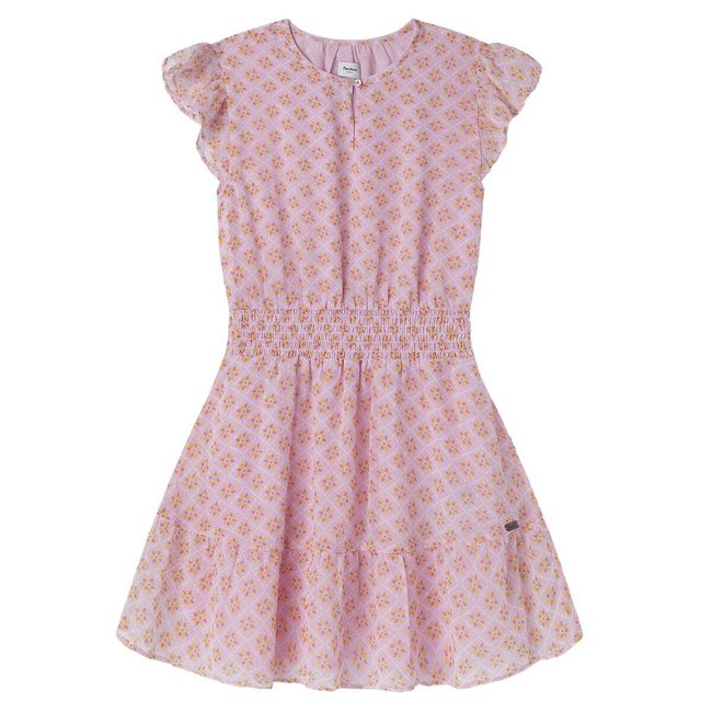 Robe Courte À Imprimé Floral rose sundae <span itemprop=