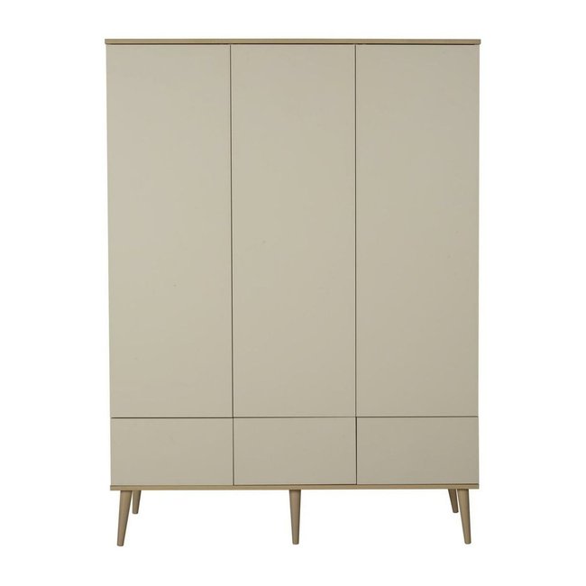 Armoire 3 portes Flow White et oak - QUAX