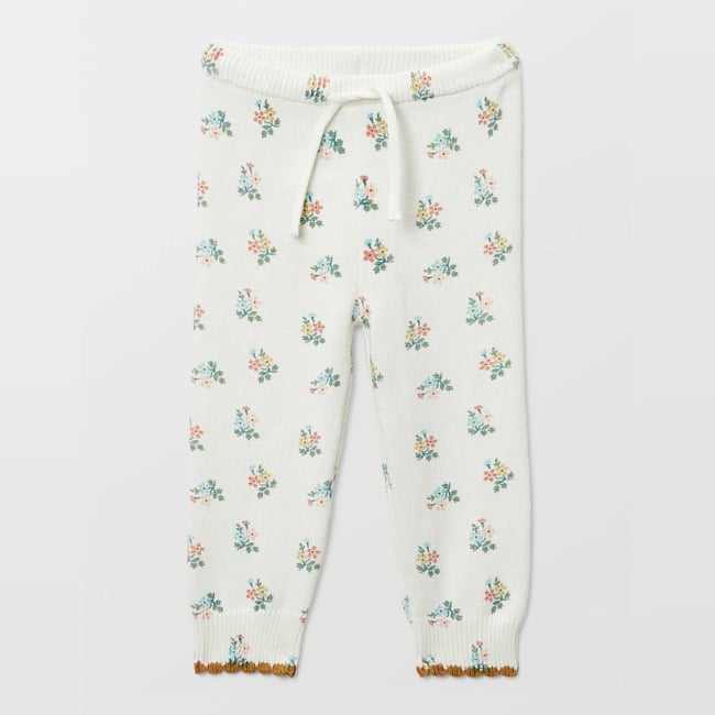 Legging côtelé imprimé en tricot white cap <span itemprop=