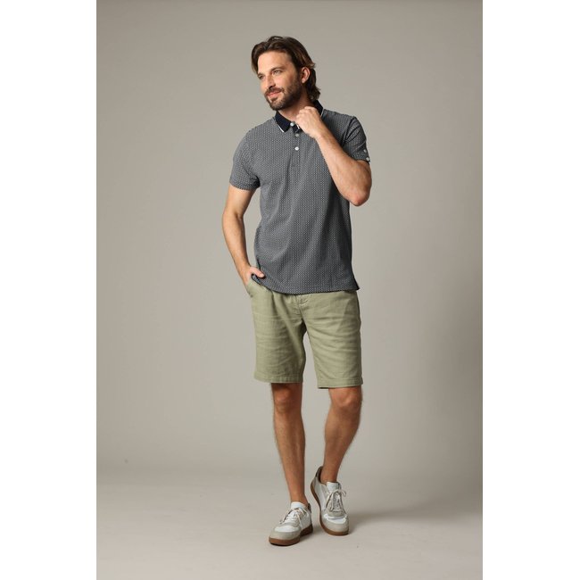 Polo HORUS manches courtes 100% coton géométrique HORUS - DEELUXE