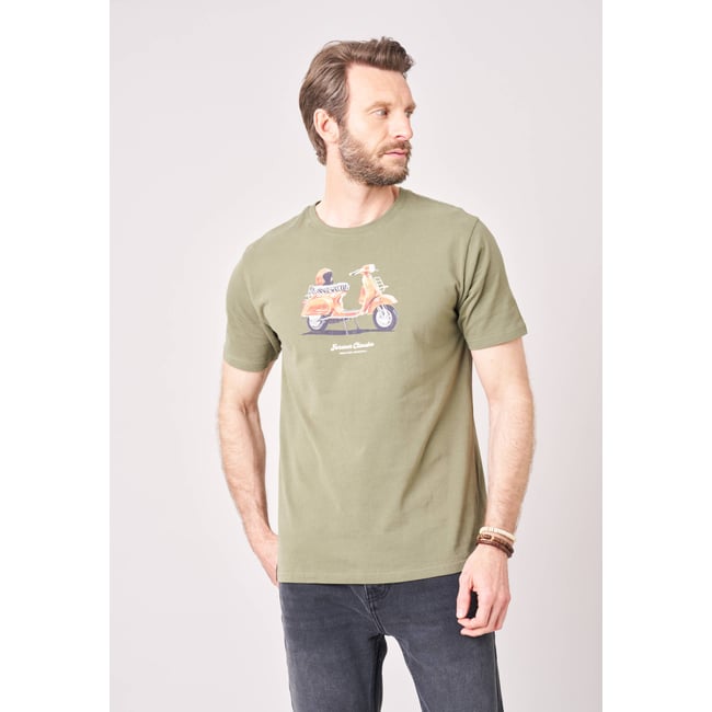 T-shirt regular homme en 100% coton avec imprimé scooter vintage JUICY - DEELUXE