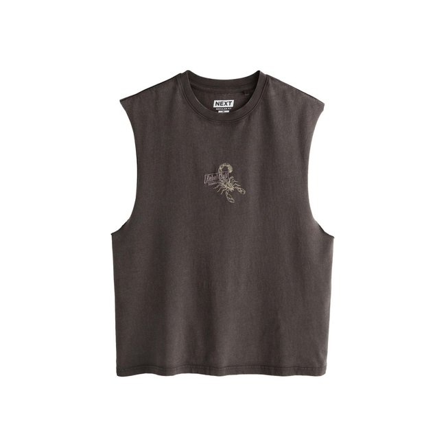 Débardeur délavé à motif marron <span itemprop=