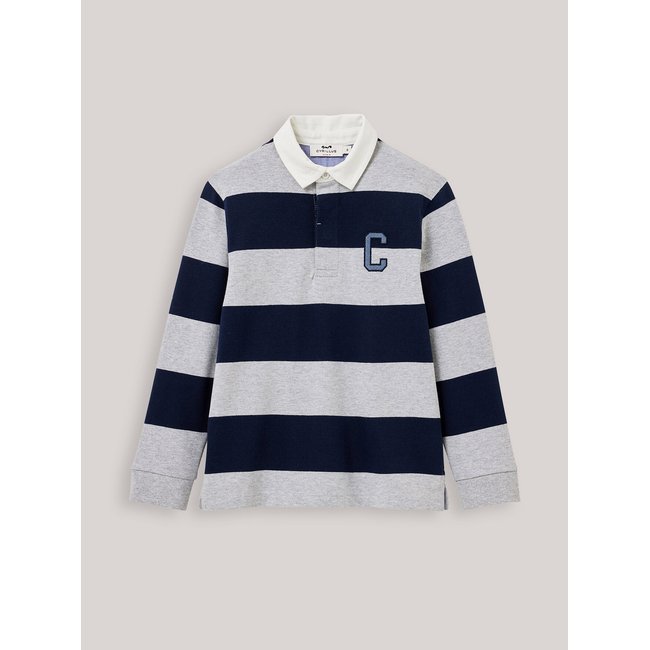 Polo-rugby rayé en coton biologique - CYRILLUS