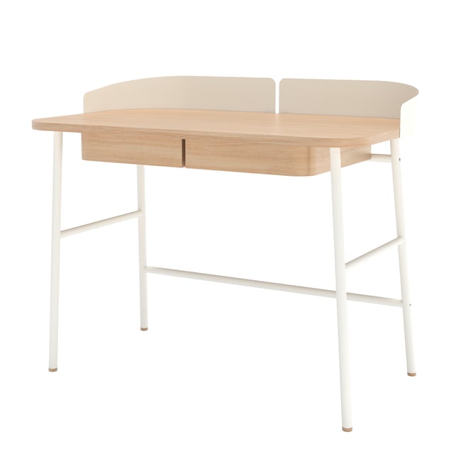 Bureau en chêne et métal coloré, VICTOR - HARTO