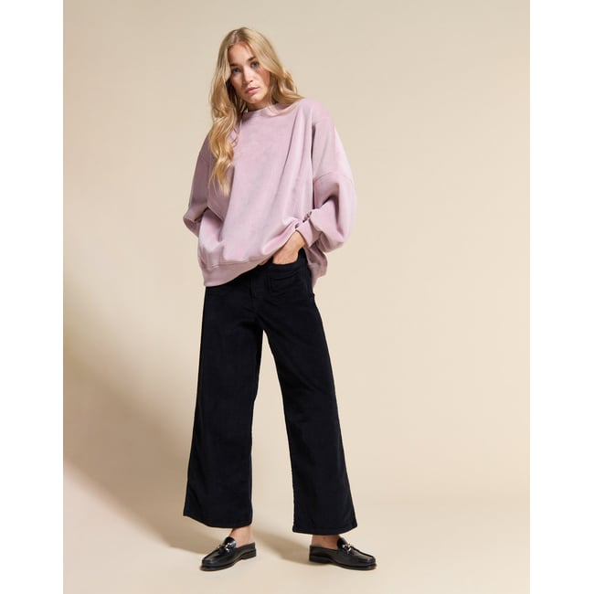 PANTALON JANE VELOURS BLACK noir <span itemprop=
