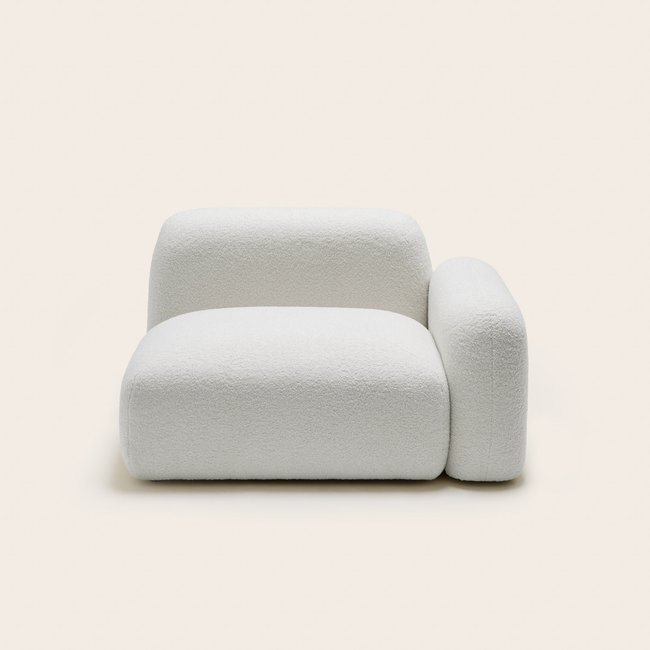 Chauffeuse modulable accoudoir bas D  en En fibre de polyester recyclé  ISILD - MADURA