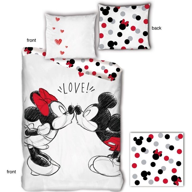 Parure de Lit Enfant Coton Réversible Disney rose <span itemprop=