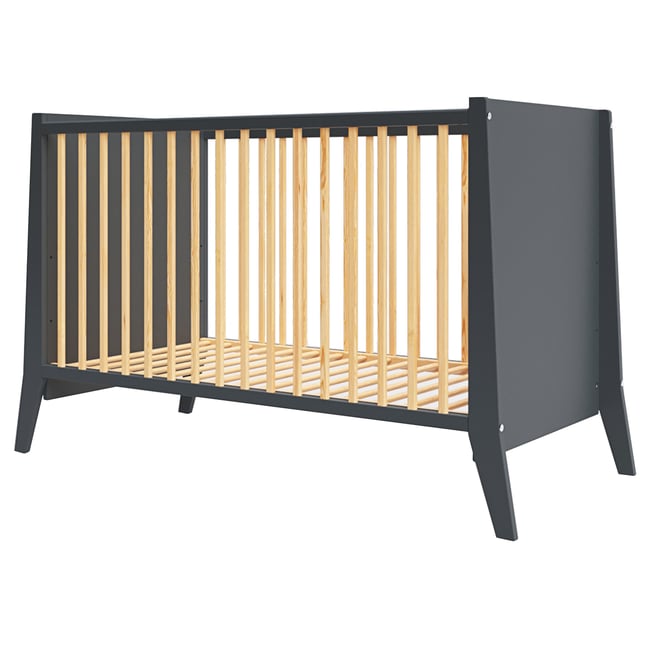 Lit bébé évolutif - ZOÉ - 120x60 cm - Anthracite - PREMIERS MOMENTS