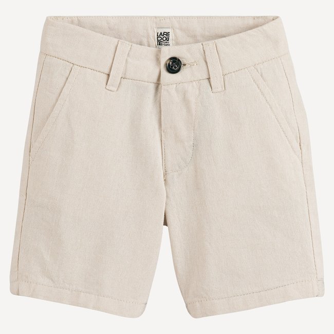 Chino Bermuda Shorts in Cotton/Linen beige LA REDOUTE COLLECTIONS