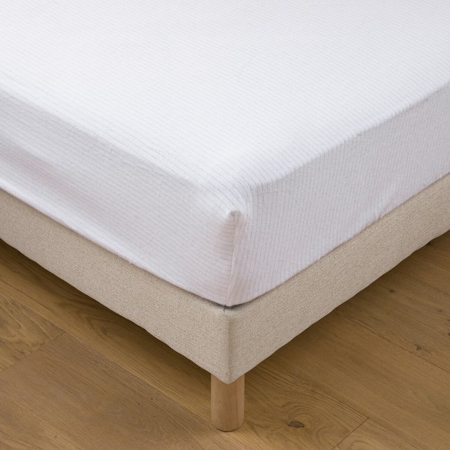 Protège matelas molleton anti électricité stat H27 Couleur blanc <span itemprop=