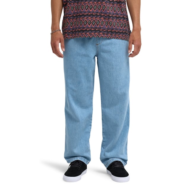 Pantalon en jean élastique avec cordon de serrage LARRY DENIM bleu bleach wash <span itemprop=