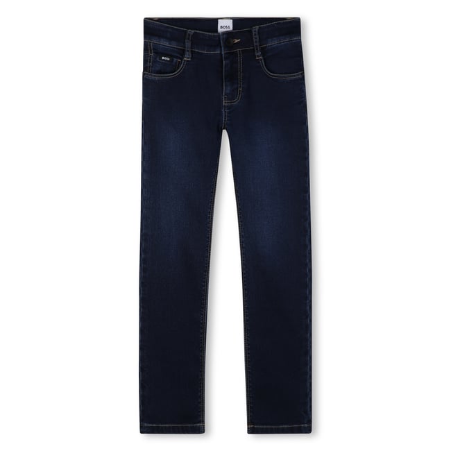Pantalon en denim stone pulverisation <span itemprop=
