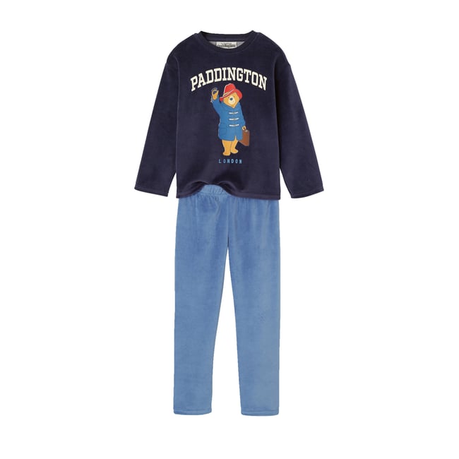Pyjama velours Paddington bleu nuit <span itemprop=