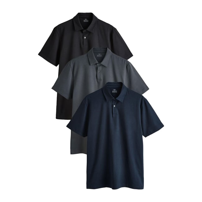 Polo motionflex à manches courtes, lot de 3 - NEXT