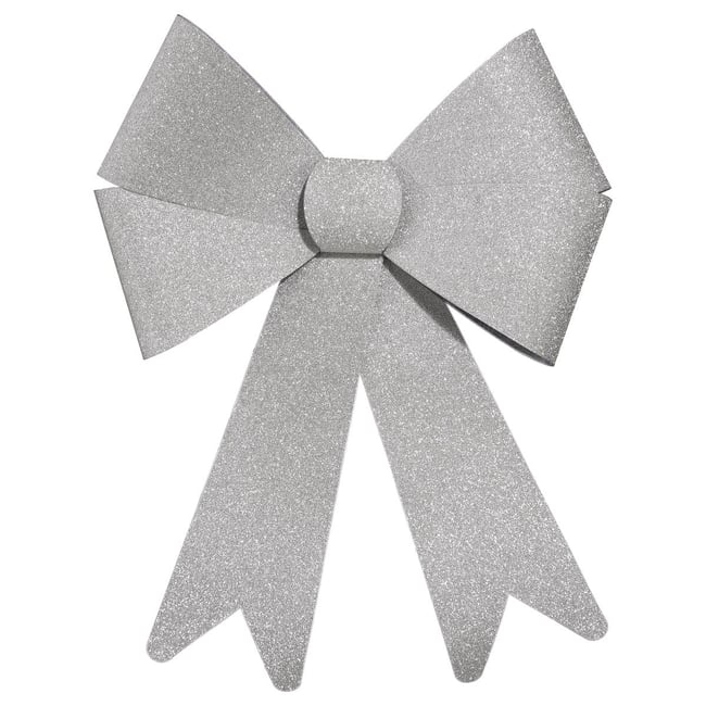 Décoration Nœud Paillettes Couleur argenté <span itemprop=