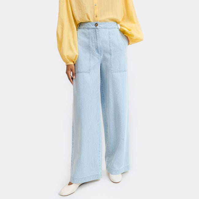 Pantalon large style charpentier à rayures - LA REDOUTE COLLECTIONS