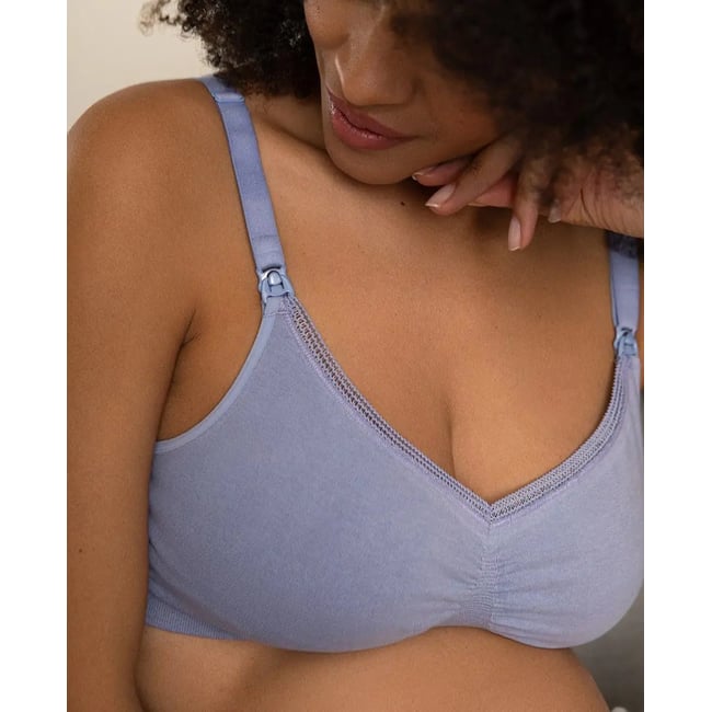 Brassière de grossesse et d'allaitement Organic bleuet <span itemprop=