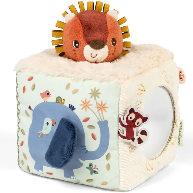 Cube d'activités sonore blanc, orange, bleu <span itemprop=
