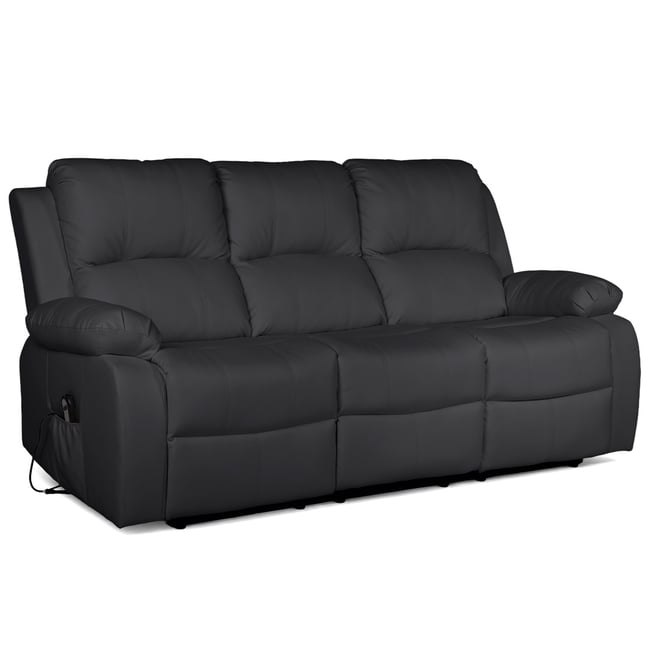 Canapé relax électrique en simili 3 places, ARMAND - BEST MOBILIER