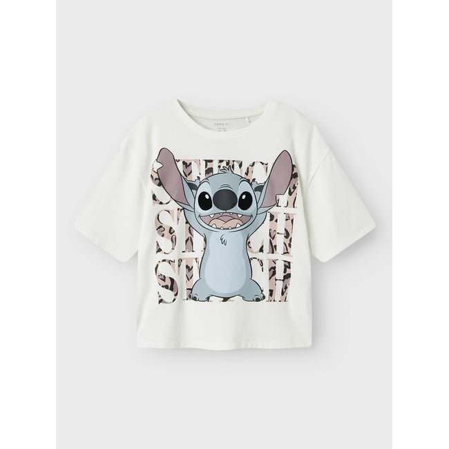 T-shirt manches courtes, Stitch blanc <span itemprop=